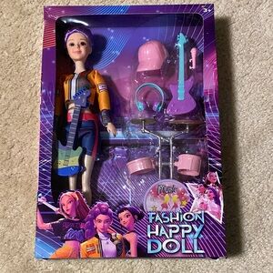 K-Pop Fashion Happy Doll with Musical Accessories.
